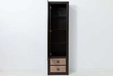витринные шкафы: Шкаф витрина 1Д коллекции Коен МДФ, Штрокс Темный, БРВ Брест — 4