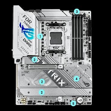 dj mic: Материнская плата для ПК, Б/у, Asus, AM5, ATX — 6
