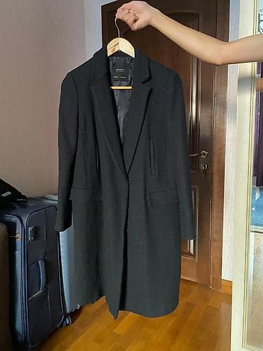 Джинсы: Пальто, Классика, Осень-весна, Вельвет, По колено, S — 1