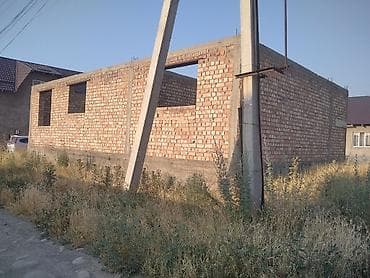 Продаётся кирпичный недострой: одноэтажная коробка дома на ленточном