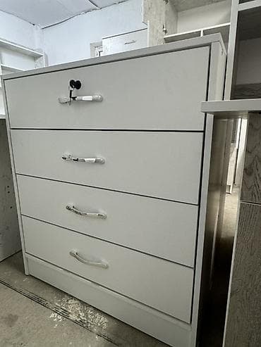 Комоды для одежды: Комод для одежды, Новый, Без зеркала, ЛДСП, цвет - Белый, Самовывоз, Бесплатная доставка, Платная доставка — 2