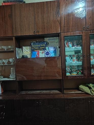 шкаф для гостиной кухни: Стенка-шкаф, Тип стенки-шкафа: Модульная, Для зала, Особенности: Для хранения посуды — 7