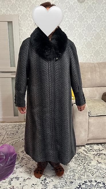 длинное пальто: Пальто, Классика, Зима, Длинная модель, 2XL — 2