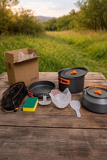 набор приборов: 🛶 Продаётся походный набор посуды — компактный, легкий, надежный! 🏕️ — 1