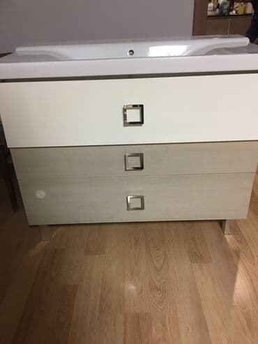 мойка с тумбой бу: Раковина для ванной, Материал: Керамика, Размер: 105 x 50 см — 5