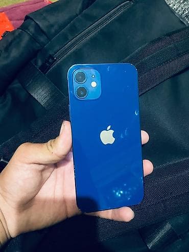 IPhone 12, Б/у, 64 ГБ, Синий, Защитное стекло, 76 %