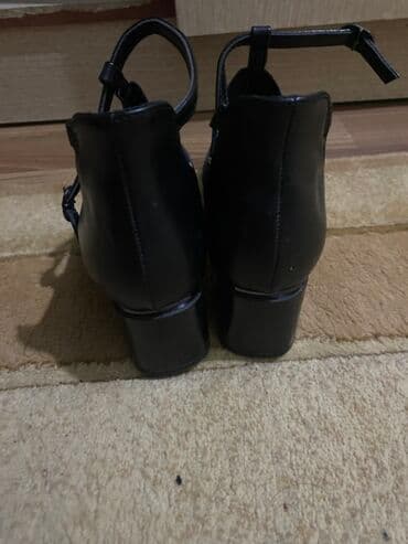 Айымдардын бут кийими: Женские туфли Mary Jane, черные. - Материал: сочетание гладкой — 4