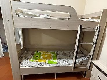 чон арыке: Двухъярусная кровать из ЛДСП в светлом дубовом оттенке. - Два — 3