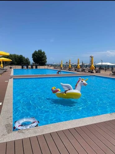 дом с сауной: Коттедж, ЦО Royal beach, Барбекю, Бассейн, Баскетбольная площадка — 7