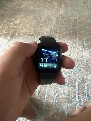apple watch ultra 3: Умные часы с квадратным экраном и силиконовым ремешком (черный цвет) — 3
