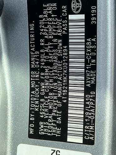 camry 35: Toyota Camry: 2019 г., 2.5 л, Автомат, Гибрид, Седан — 10