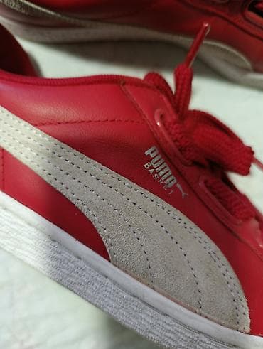 foot patch: Мужские кроссовки, 40.5, Puma, Б/у, цвет - Красный, Самовывоз — 1