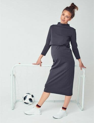 трикотажное платье для беременных: Продаю трикотажное платье, размер XS, одето один раз, почти новое — 1