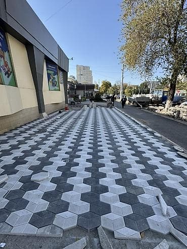 Тротуарная плитка “Соты/3D” (шестиугольная) - Формат: шестиугольные