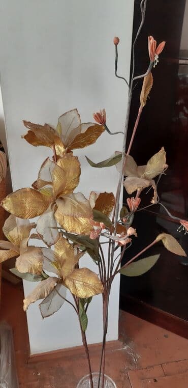сливочное масло талас цена бишкек: Декоративные ветки 3шт с золотистыми листьями, для высокой вазы — 5