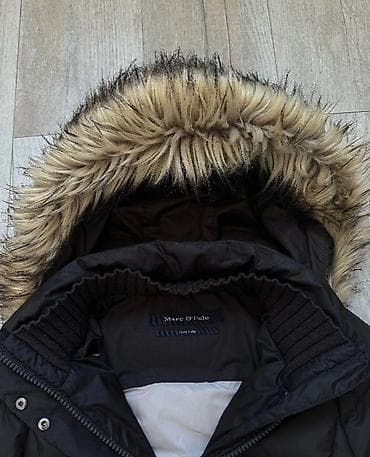 mark spenser: Пуховик, По колено, Германия, С капюшоном, Приталенная модель, Ультралегкий, S — 4