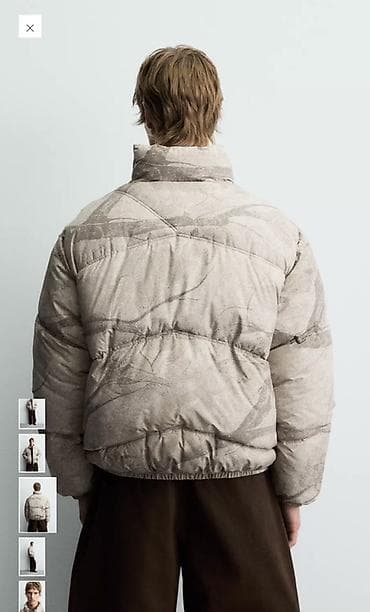 under armaur: Куртка Zara Мужская утеплённая куртка-пуховик с абстрактным — 2