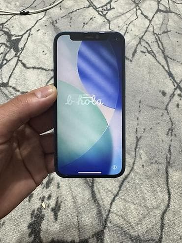 IPhone 12 mini, Б/у, 64 ГБ, Синий, Зарядное устройство, Защитное стекло, 78 %
