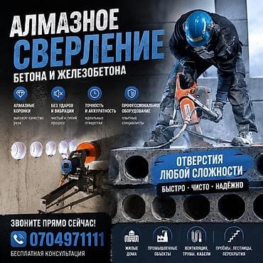 алмазное сверление стен: Алмазное сверление Больше 6 лет опыта — 1