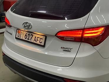 накладка на бампер: Hyundai Santa Fe: 2015 г., 2 л, Автомат, Дизель, Кроссовер — 8