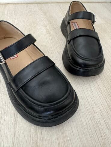 купить женские туфли из натуральной кожи: Лоферы Mary Jane ASNNY, черные - Классическая модель с закрытым мысом — 4