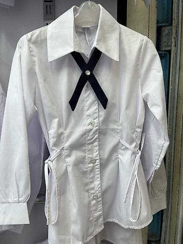 рубашки на мальчика: Рубашка, цвет - Белый, Новый — 7
