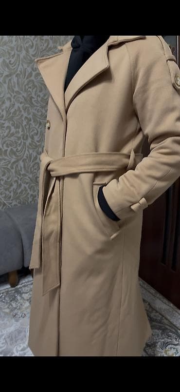 прокат одежды: Женское классическое пальто Liza Fashion, S–M - Цвет: бежевый — 9