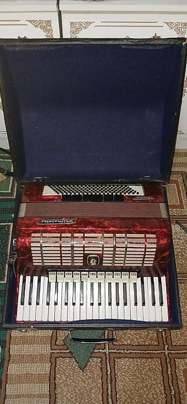 Гитары: Аккордеон Weltmeister (ГДР), красный перламутровый корпус. - — 1