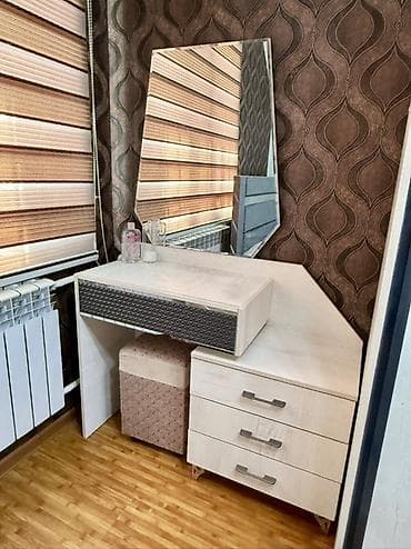 каменные столешницы: Спальный гарнитур в современном стиле (светлый дуб/бетон, серые — 4