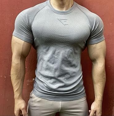 Брюки: Gymshark Onyx мужская компрессионная футболка для спорта - Тип — 1