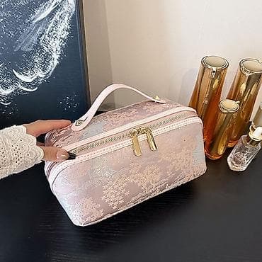 Кол сааттар: Косметика салчу баштык, Материалы: Эко булгаары, Аялдарга, Жаңы — 7