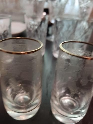 jack 4: Набор винтажной стеклянной посуды с гранёным узором Состав: - 6 — 4