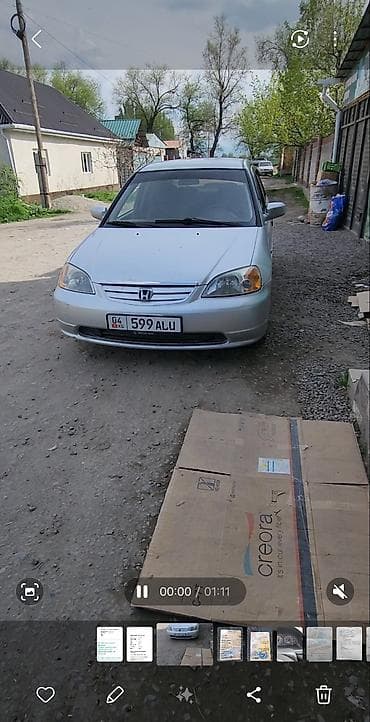 mitsubishi evolution: Honda Civic: 2001 г., 1.7 л, Автомат, Бензин, Седан — 2
