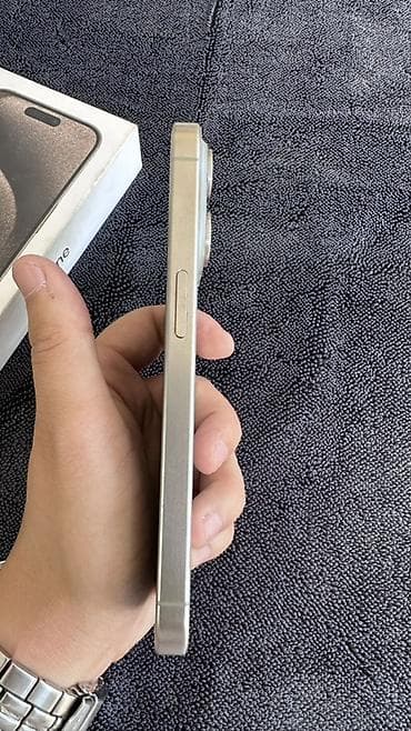 айифон: IPhone 15 Pro, Natural Titanium, Коробка, 84 % — 5