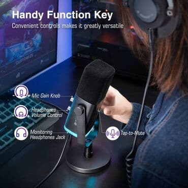 rgb: FIFINE AM8 RGB dinamic microphone USB/XLR динамический микрофон с — 2
