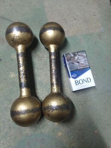 набор гантель в чемодане flexter: Предлагается пара винтажных гантелей с шарообразными утяжелителями по — 4