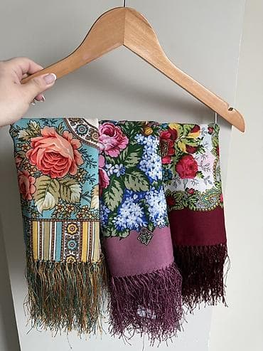 оренбургский платок: Павлопосадские платки с бахромой и без. Звоните Оригинал 100% — 3