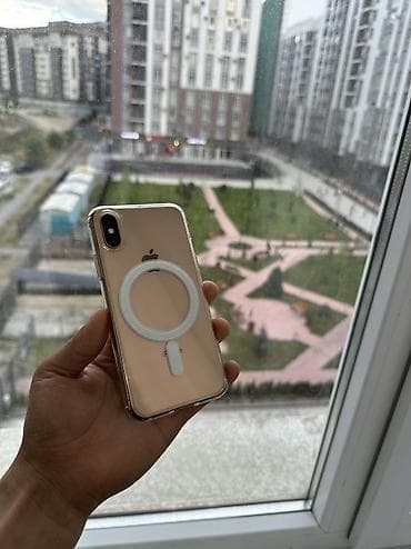 пйфон 11про: IPhone X, Б/у, 64 ГБ, Золотой, Защитное стекло, Чехол, 76 % — 5