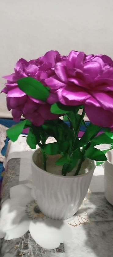 Искусственные цветы в горшочках и букетах (ручная работа) - Материал