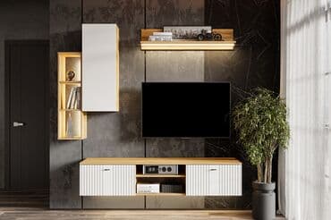 стенка белый: Гарнитур для зала, Новый, Тумба под ТВ, Бесплатная доставка, цвет - Белый — 2