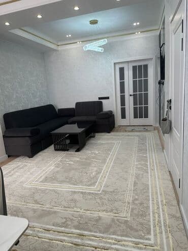 суточный квартира бишкек парк: 2 комнаты, Душевая кабина, Постельное белье, Кондиционер — 1