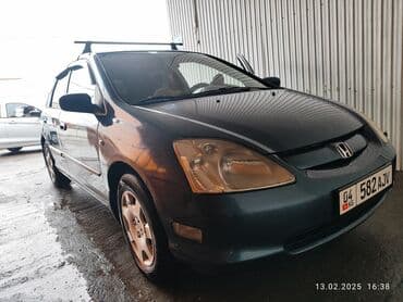 синяя geely: Honda Civic: 2003 г., 1.6 л, Механика, Газ, Хэтчбэк — 6