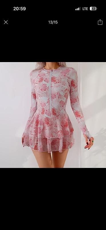 b 5: Повседневное платье, Лето, Короткая модель, XL, 2XL — 2