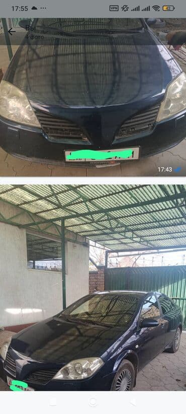 авто в рассрочку без банка рядом просп. жибек жолу, бишкек: Nissan Primera: 2002 г., 2 л, Автомат, Газ, Седан — 4