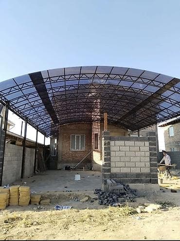 спальник на крышу: Навес, Арочный, Металл, Поликарбонат, Установка — 1