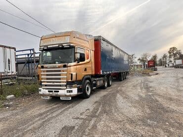 шыны на трактор: Тягач, Scania, 2001 г., Тентованный — 3