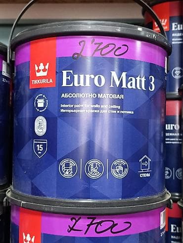Tikkurila Euro Matt 3 — интерьерная краска для стен и потолка — 1
