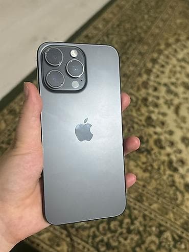 IPhone 15 Pro Max, Б/у, 256 ГБ, Black Titanium, Коробка, 80 %
