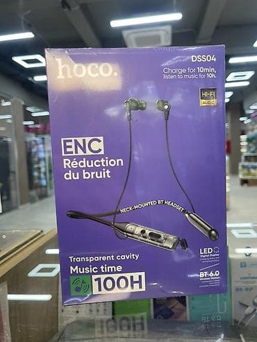 HOCO DSS04 – беспроводные наушники-вкладыши с оголовьем на шею