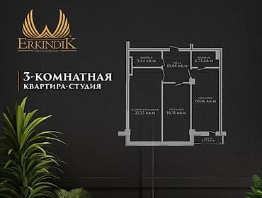 premium development: 3 комнаты, 90 м², Элитка, 8 этаж, Готовая ПСО (под самоотделку) — 2
